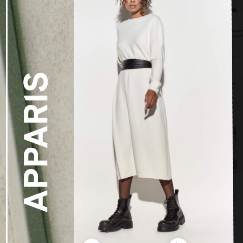 APPARIS TAYLOR Sweater Dress Ivory Vegan Cashmere Revolve Sold Out
